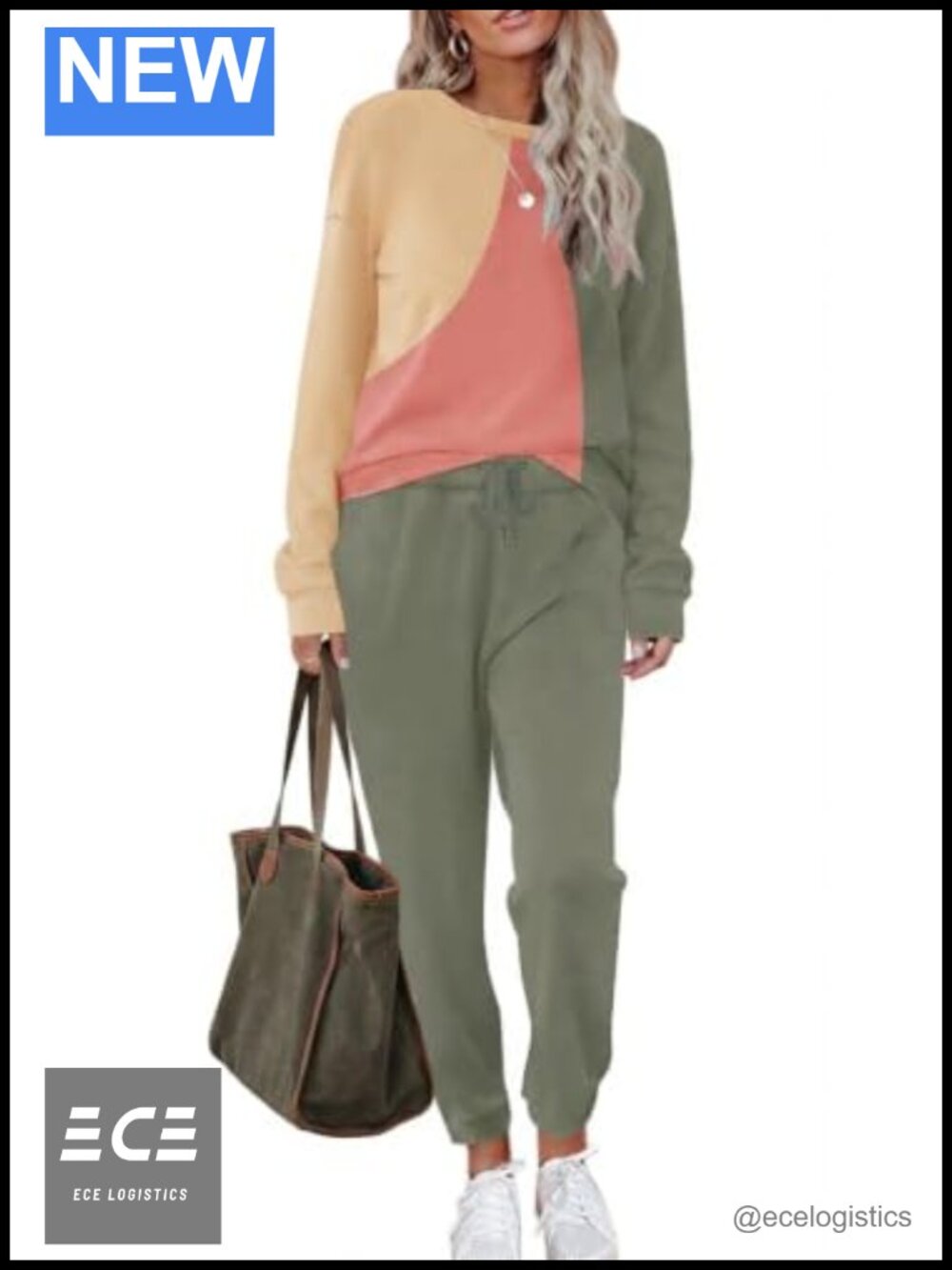 Women's Two Piece Lounge Set Sweatsuit Jogger Pullover Lightweight Soft
